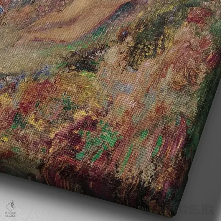 تابلو سیکلُوپ، حدود ۱۹۱۴ (اسطوره) اثر اودیلو ردون - نمای نزدیک بافت بوم