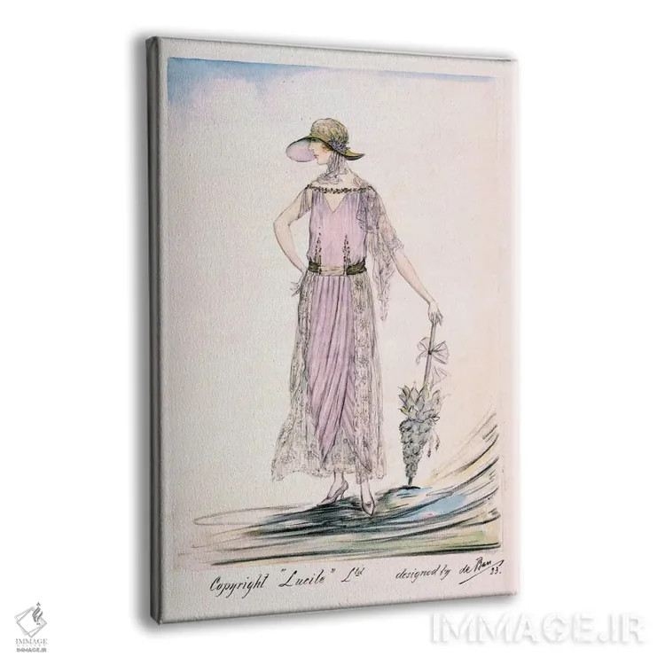 تابلو لباس روز، ۱۹۲۳ (چاپ سنگی رنگی) اثر هنرمند ناشناس - نمای پرسپکتیو محصول