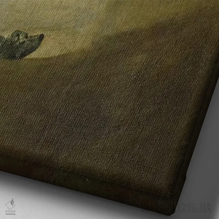 تابلو سگ، ۱۸۲۰-۲۳ اثر فرانسیسکو گویا (نقاش و چاپگر اسپانیایی) - نمای نزدیک بافت بوم