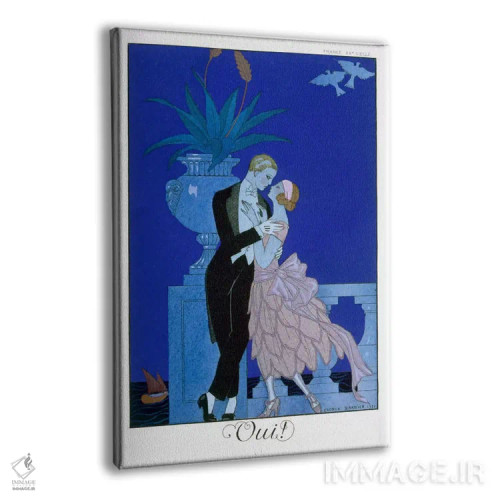 تابلو بله! ۱۹۲۱ (چاپ سنگی رنگی) اثر جورج باربیه (طراح و تصویرگر فرانسوی) - نمای پرسپکتیو محصول