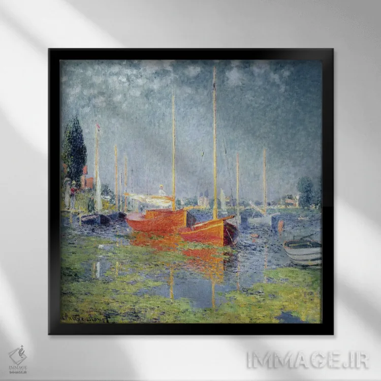 تابلو آرژانتوی، ۱۸۷۵ اثر کلود مونه (نقاش معروف فرانسوی) - نمای قابدار مشکی