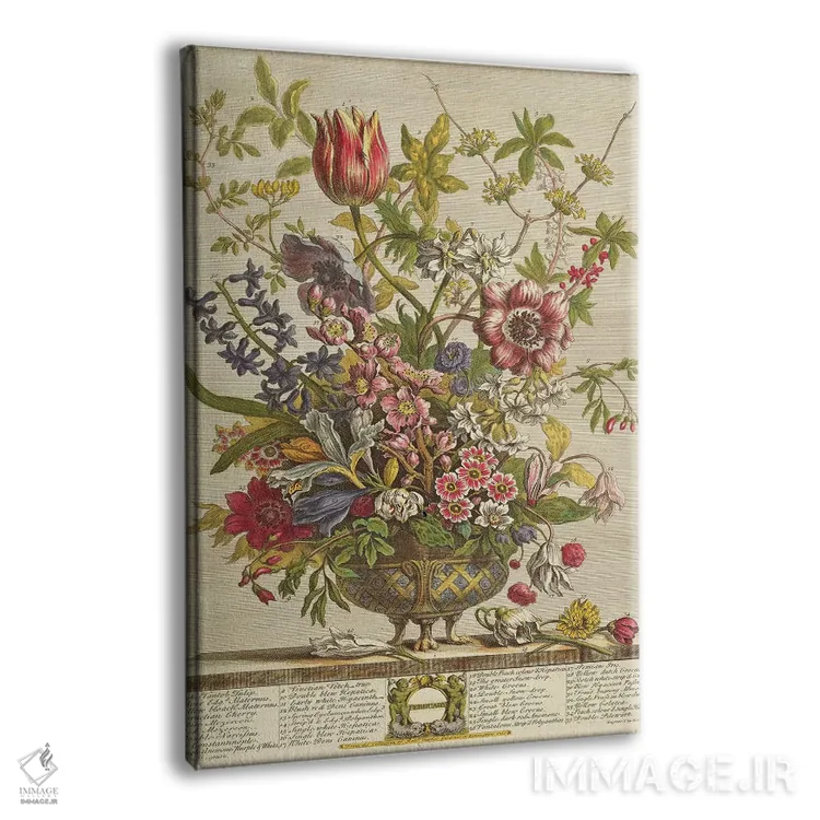 تابلو فوریه (از مجموعه "دوازده ماه گلها" اثر رابرت فربر) اثر پییتر کاستیلز - نمای پرسپکتیو محصول