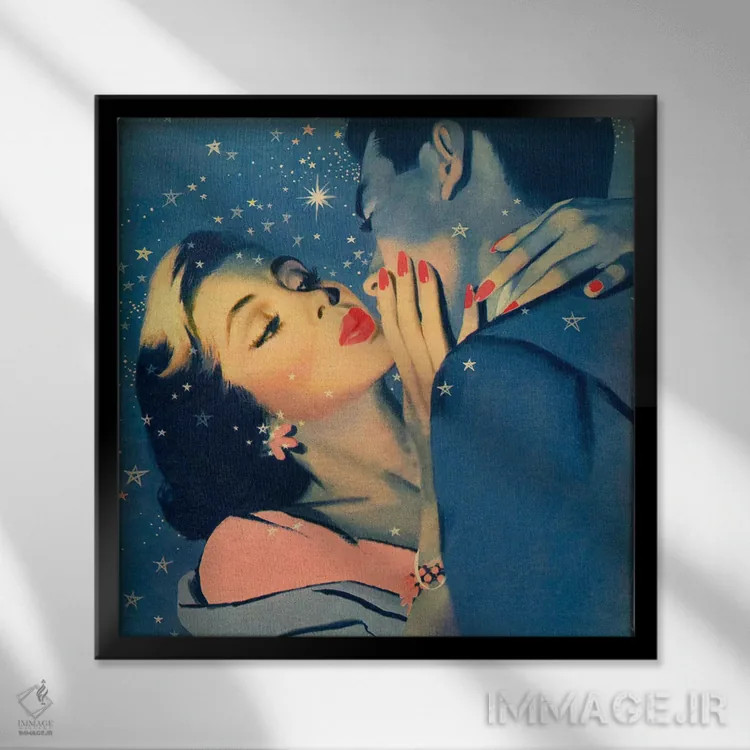 تابلو تصویرسازی از مجله "ووومنز اون"، دههٔ ۱۹۵۰ اثر مکتب انگلیسی (سبک یا جنبش هنری) - نمای قابدار مشکی