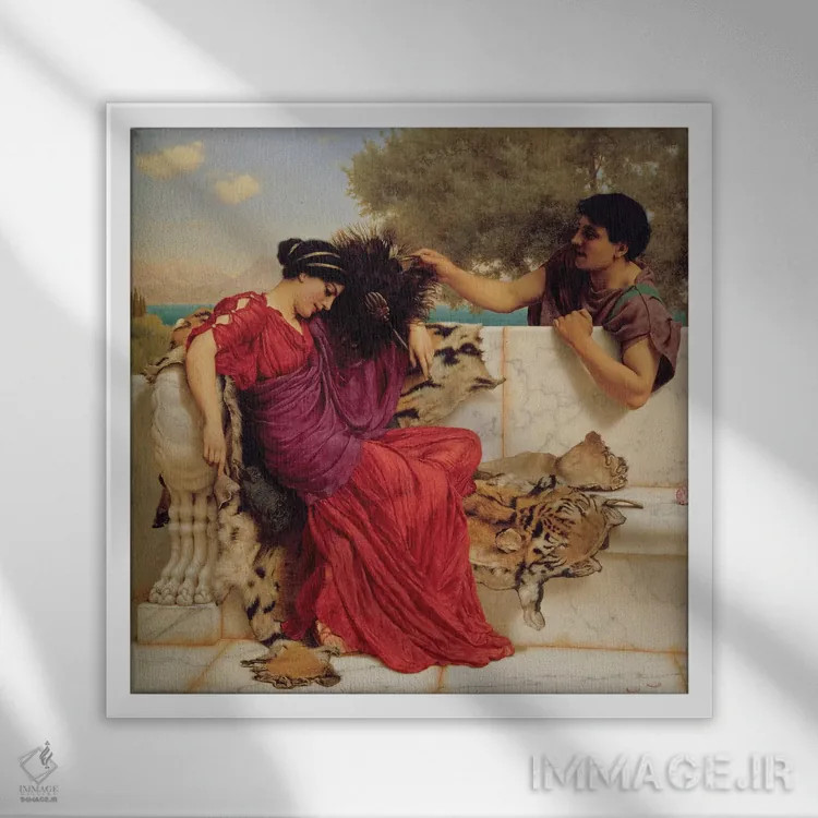 تابلو داستان کهنه و همیشگی، ۱۹۰۳ اثر جان ویلیام گادوارد - نمای قابدار سفید