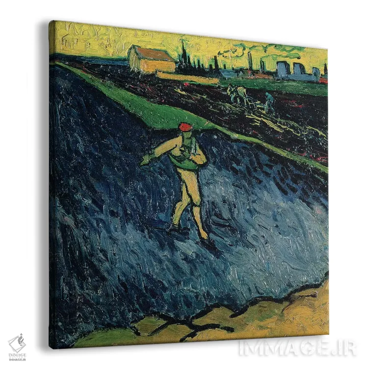 تابلو 1888,بذرپاش، ۱۸۸۸ اثر ونسان ون گوگ (نقاش مشهور هلندی پستامپرسیونیسم) - نمای پرسپکتیو محصول