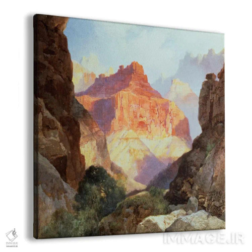 تابلو Grand Canyon of Arizona, 1917,زیر دیوار سرخ، گرند کنیون آریزونا، ۱۹۱۷ اثر توماس موران (نقاش منظره آمریکایی) - نمای پرسپکتیو محصول
