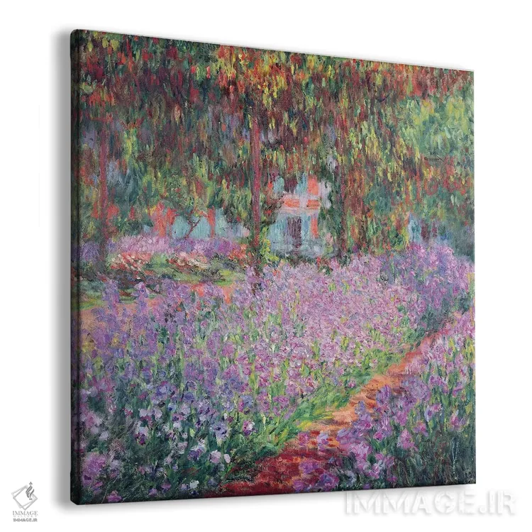 تابلو باغ هنرمند در ژیورنی، ۱۹۰۰ اثر کلود مونه (نقاش معروف فرانسوی) - نمای پرسپکتیو محصول