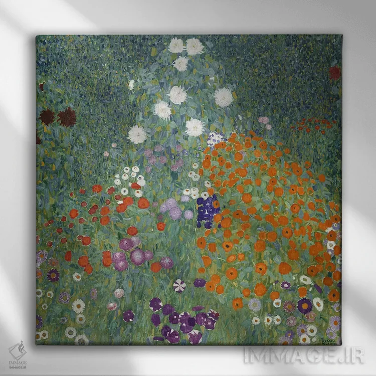 تابلو باغ روستایی (باغ کلبه)، ۱۹۰۷ اثر گوستاو کلیمت - نمای روبهرو روی دیوار