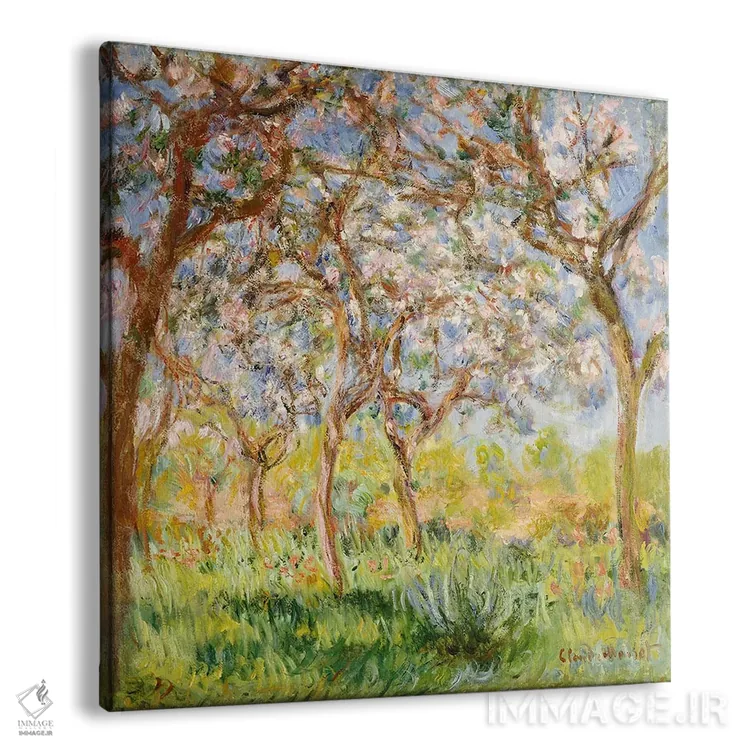 تابلو بهار در ژیورنی اثر کلود مونه (نقاش معروف فرانسوی) - نمای پرسپکتیو محصول