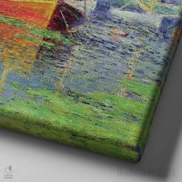 تابلو آرژانتوی، حدود ۱۸۷۲-۷۵ اثر کلود مونه (نقاش معروف فرانسوی) - نمای نزدیک بافت بوم