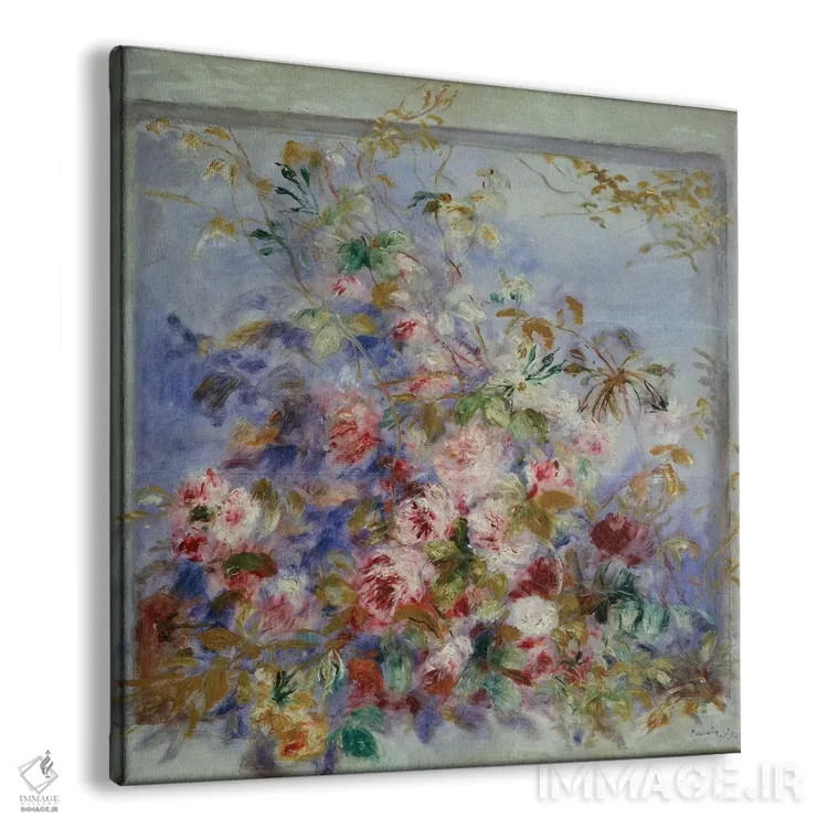 تابلو رزها در پنجره، ۱۸۷۹ اثر پیر-اوگوست رنوار - نمای پرسپکتیو محصول