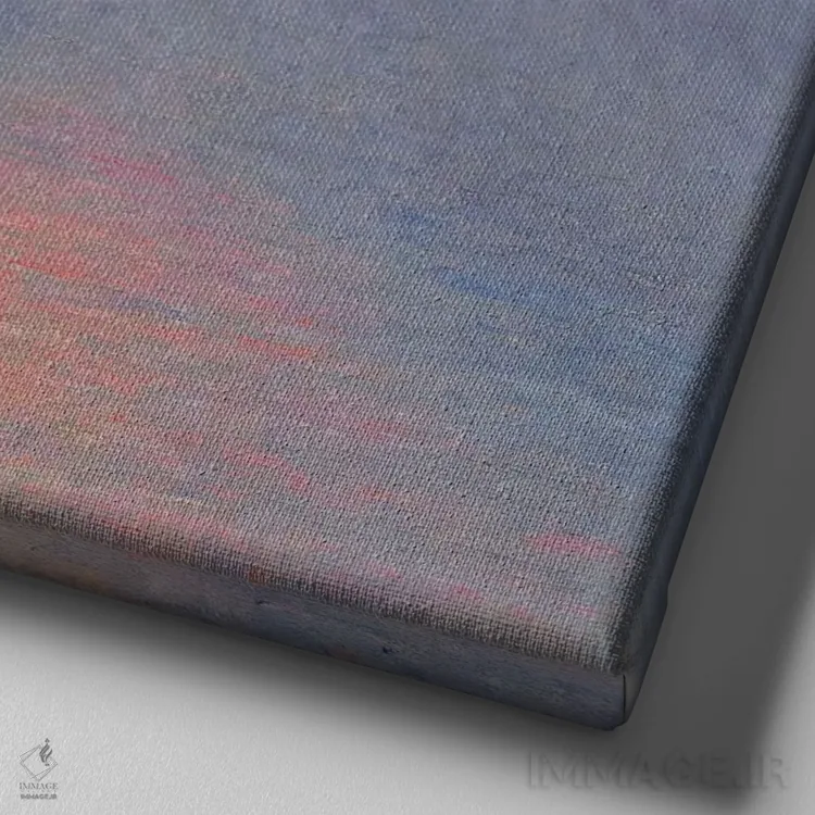 تابلو ساختمان پارلمان لندن، با نور خورشید در حال گذر از مه، ۱۹۰۴ اثر کلود مونه (نقاش معروف فرانسوی) - نمای نزدیک بافت بوم