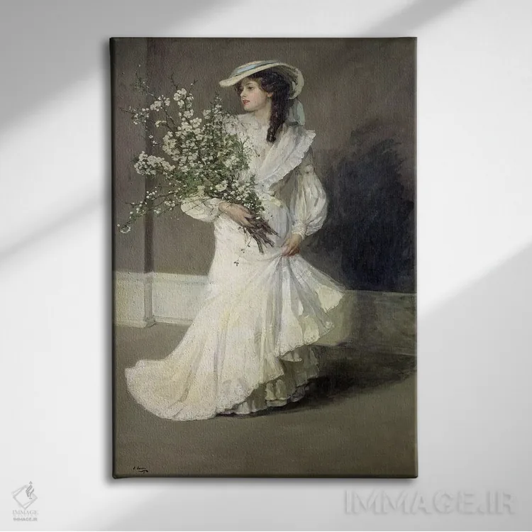 تابلو بهار اثر سر جان لاوری (نقاش ایرلندی) - نمای روبهرو روی دیوار