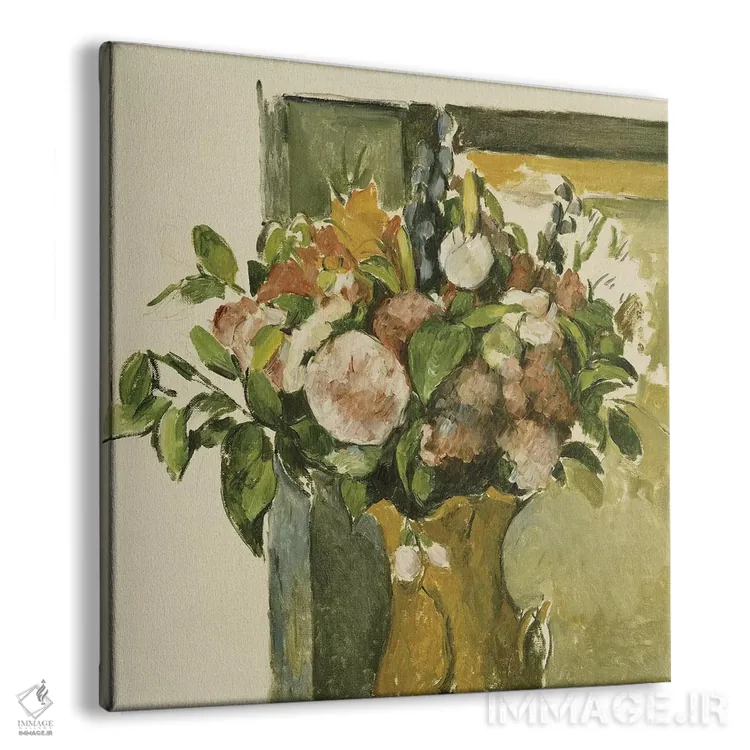 تابلو گلها در گلدان اثر پل سزان - نمای پرسپکتیو محصول
