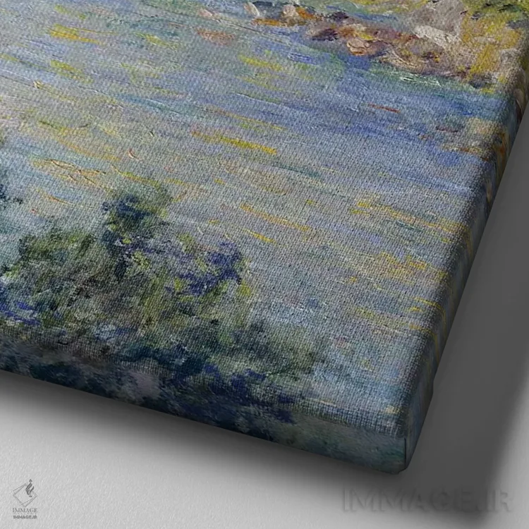 تابلو مونتکارلو، نمای کاپ مارتین، ۱۸۸۴ اثر کلود مونه (نقاش معروف فرانسوی) - نمای نزدیک بافت بوم