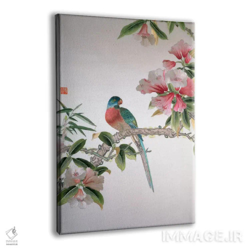 تابلو جی بر شاخهای گلدار، دوره جمهوری اثر مکتب چین (سبک یا گروه نقاشان چینی) - نمای پرسپکتیو محصول