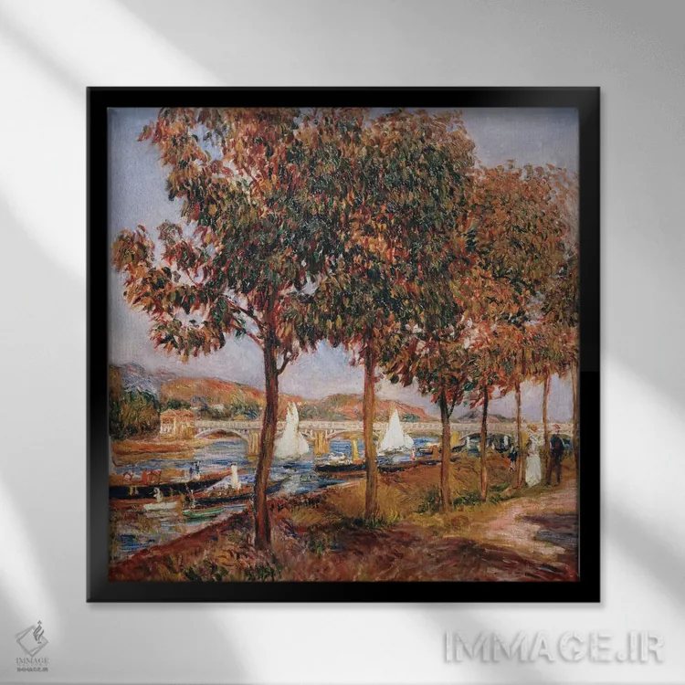 تابلو پل آرژانتوی اثر پیر-اوگوست رنوار - نمای قابدار مشکی