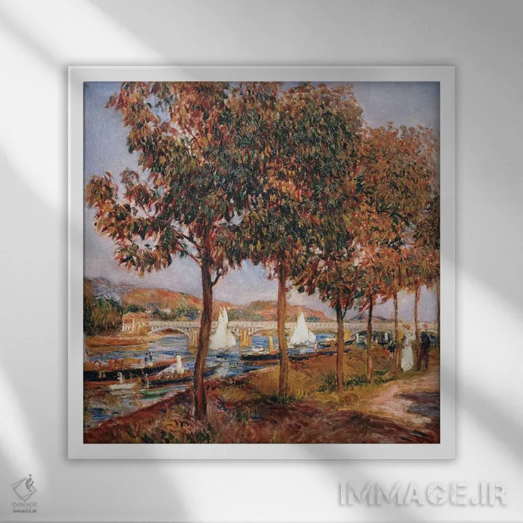 تابلو پل آرژانتوی اثر پیر-اوگوست رنوار - نمای قابدار سفید