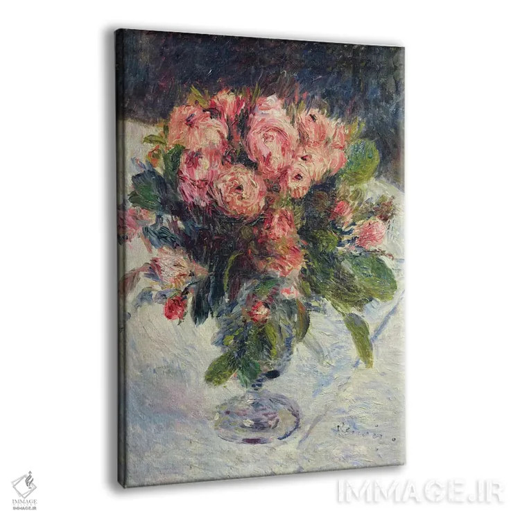 تابلو c.1890,رزهای خزهای، حدود ۱۸۹۰ اثر پیر-اوگوست رنوار - نمای پرسپکتیو محصول