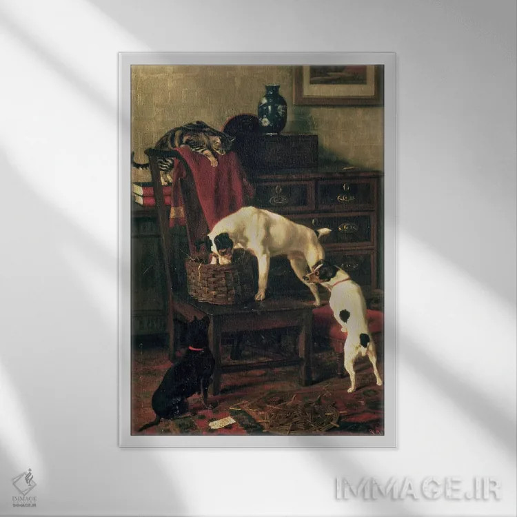 تابلو 1896,پرسش محتاطانه: مزاحم من در آکادمی سلطنتی نشوید، ۱۸۹۶ اثر روپرت آرتور دنت - نمای قابدار سفید