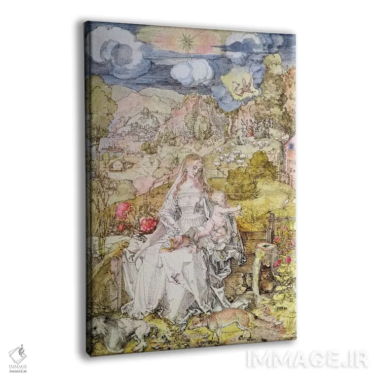 تابلو حضرت مریم و کودک عیسی اثر آلبریشت دورر (نقاش آلمانی) - نمای پرسپکتیو محصول