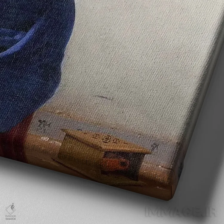 تابلو دوشنده شیر اثر یوهانس ورمیر (نقاش هلندی) - نمای نزدیک بافت بوم