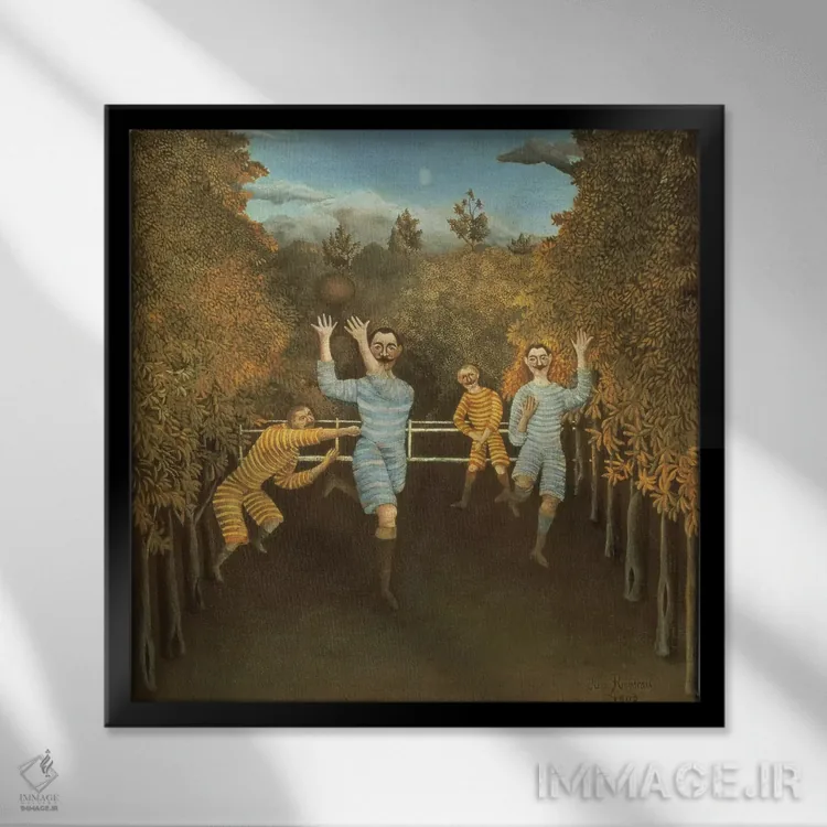 تابلو بازیکنان فوتبال، ۱۹۰۸ اثر آنری روسو - نمای قابدار مشکی