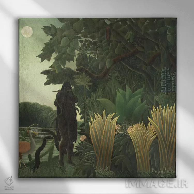 تابلو مارافسون (لا شارموز دو سرپن)، ۱۹۰۷ اثر آنری روسو - نمای روبهرو روی دیوار