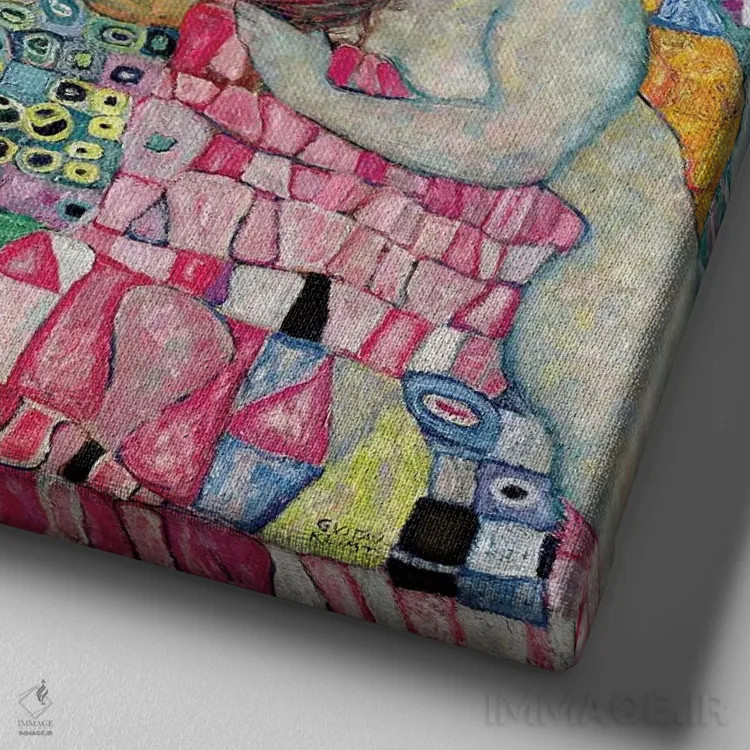 تابلو مرگ و زندگی، حدود ۱۹۱۱ اثر گوستاو کلیمت - نمای نزدیک بافت بوم