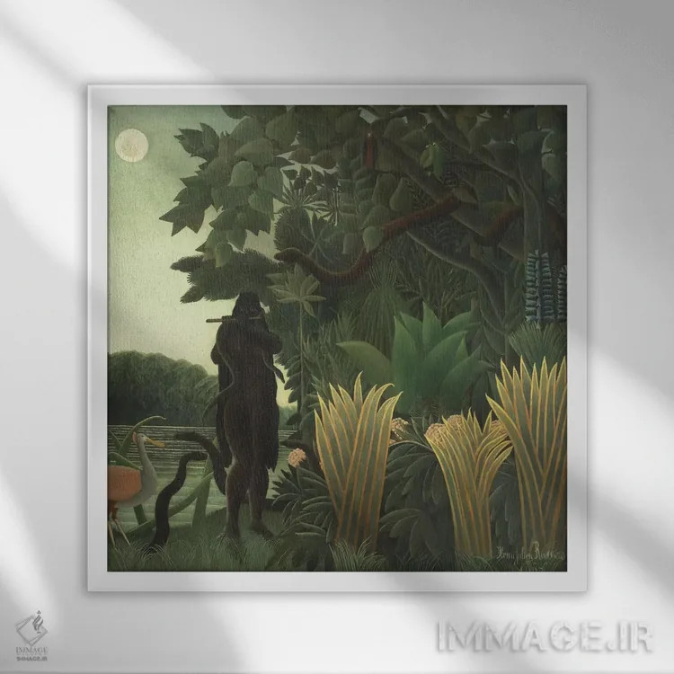 تابلو مارافسون (لا شارموز دو سرپن)، ۱۹۰۷ اثر آنری روسو - نمای قابدار سفید