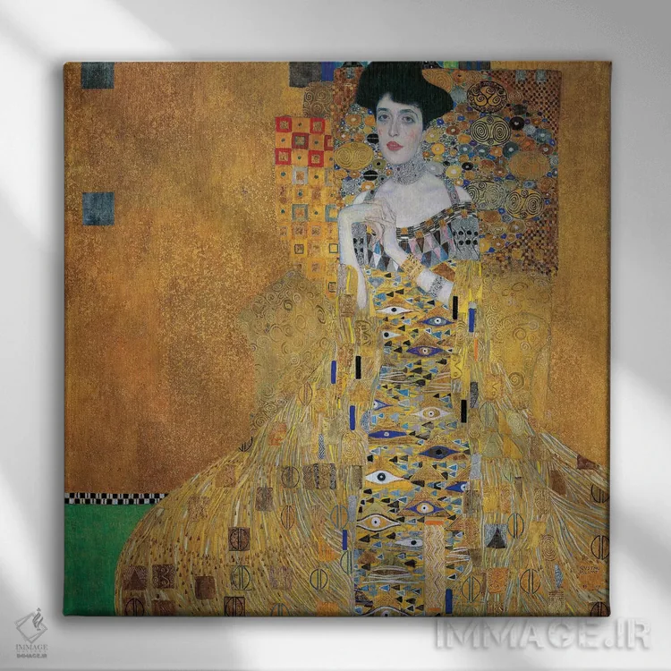 تابلو پرتره آدل بلوخ-باور اول، ۱۹۰۷ اثر گوستاو کلیمت - نمای روبهرو روی دیوار