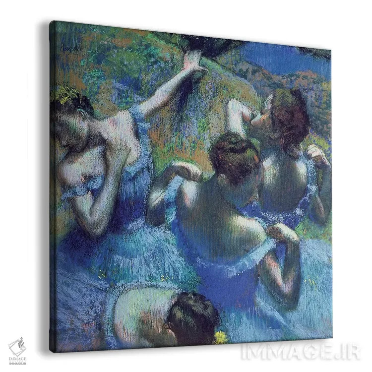 تابلو رقاصان آبی، حدود ۱۸۹۹ اثر ادگار دگا (نقاش و مجسمهساز فرانسوی) - نمای پرسپکتیو محصول