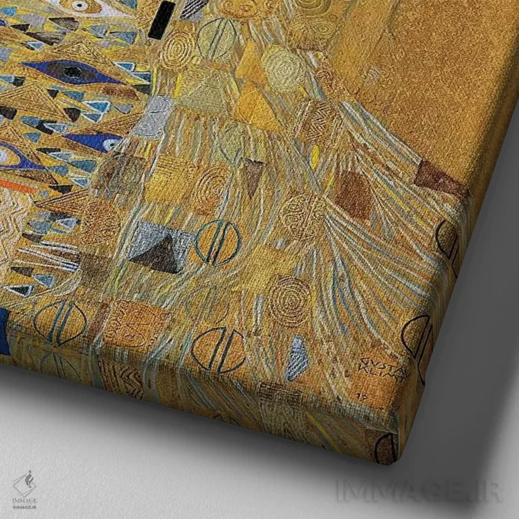 تابلو پرتره آدل بلوخ-باور اول، ۱۹۰۷ اثر گوستاو کلیمت - نمای نزدیک بافت بوم