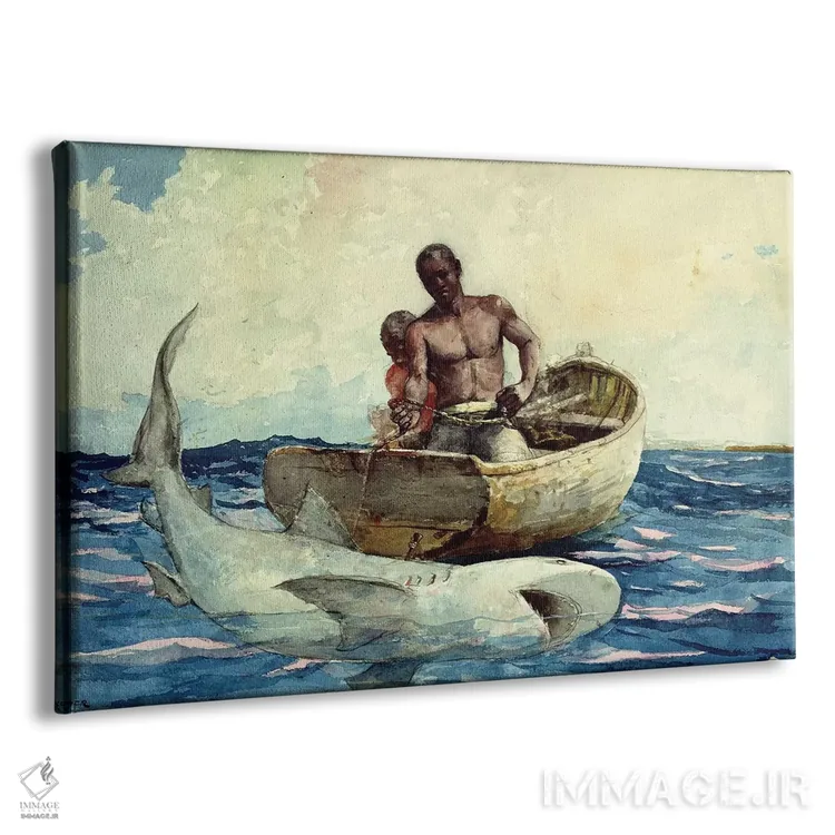 تابلو ماهیگیری کوسه، ۱۸۸۵ اثر وینسلو هومر - نمای پرسپکتیو محصول