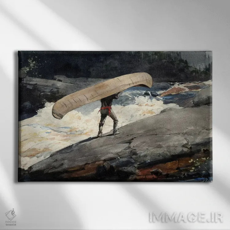 تابلو عبور از خشکی (پورتاژ)، ۱۸۹۷ اثر وینسلو هومر - نمای روبهرو روی دیوار