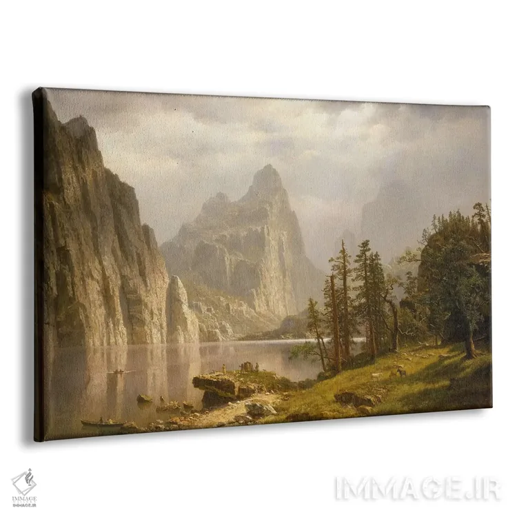 تابلو رود مرسد، دره یوسیمیتی، ۱۸۶۶ اثر آلبرت بیرشتات (نقاش منظره آمریکایی) - نمای پرسپکتیو محصول