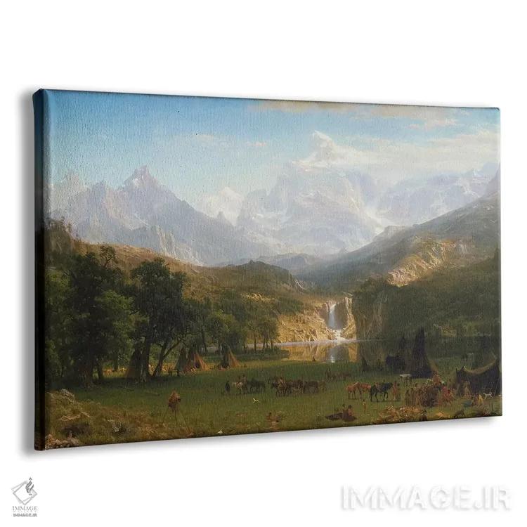 تابلو کوههای راکی، قله لندر، ۱۸۶۳ اثر آلبرت بیرشتات (نقاش منظره آمریکایی) - نمای پرسپکتیو محصول