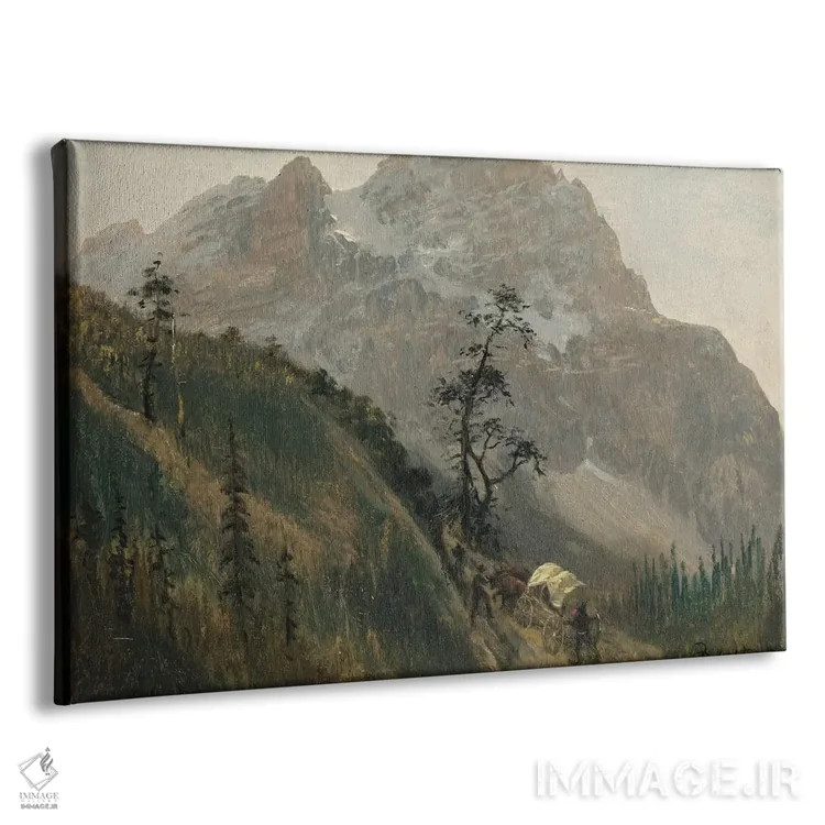 تابلو مسیر غربی، رشتهکوه راکی اثر آلبرت بیرشتات (نقاش منظره آمریکایی) - نمای پرسپکتیو محصول