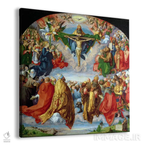 تابلو محراب لاندائر، روز همهٔ قدیسان، ۱۵۱۱ اثر آلبریشت دورر (نقاش آلمانی) - نمای پرسپکتیو محصول