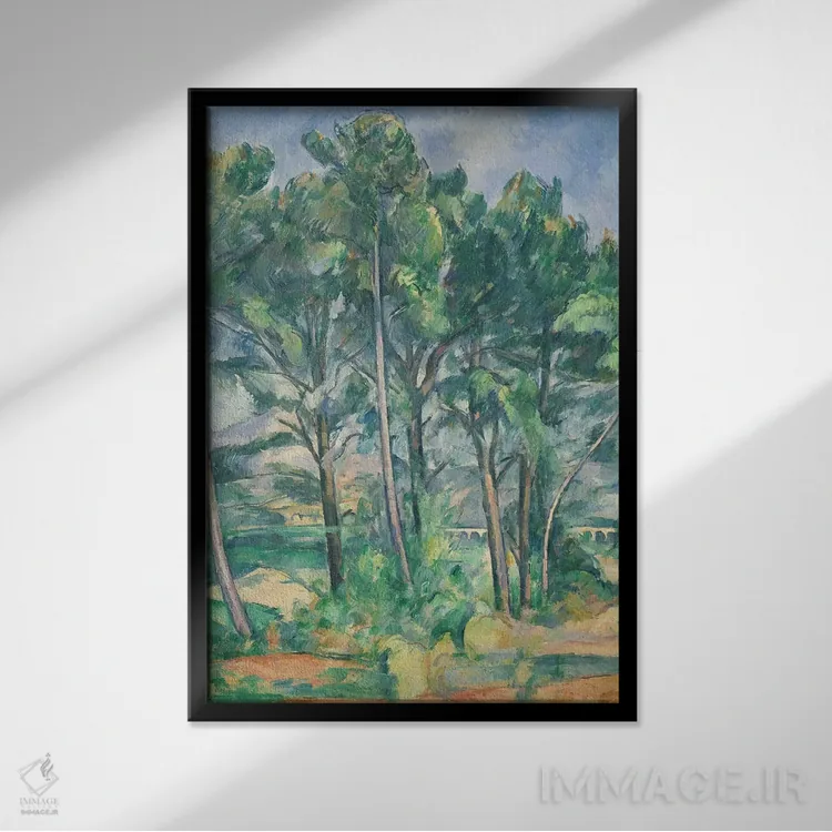 تابلو قنات اثر پل سزان - نمای قابدار مشکی