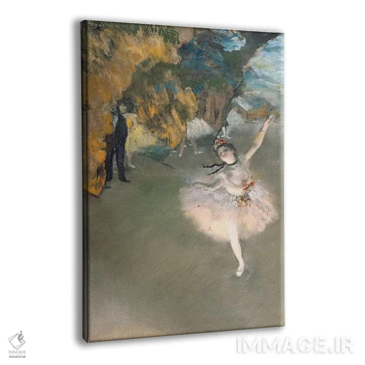 تابلو ستاره یا بالرین روی صحنه (حدود ۱۸۷۶–۷۷) اثر ادگار دگا (نقاش و مجسمهساز فرانسوی) - نمای پرسپکتیو محصول
