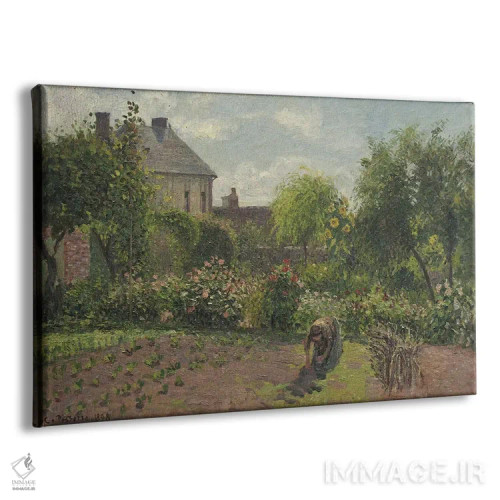 تابلو باغ هنرمند در اراگنی، ۱۸۹۸ اثر کامی یِل پیسارو (نقاش فرانسوی امپرسیونیست) - نمای پرسپکتیو محصول