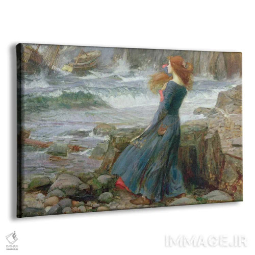 تابلو میراندا، ۱۹۱۶ اثر جان ویلیام واترهاوس (نقاش انگلیسی سبک پره-رافائلیت) - نمای پرسپکتیو محصول