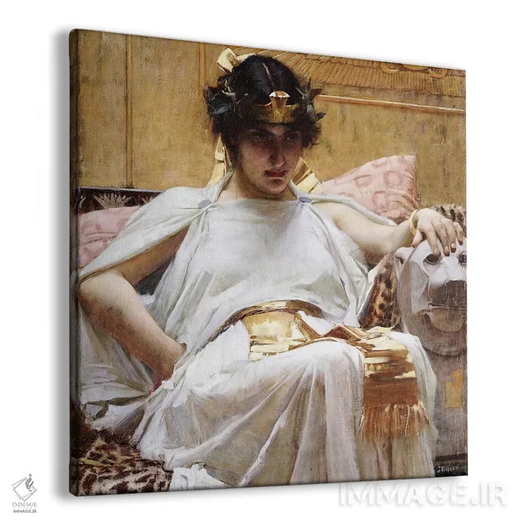 تابلو کلئوپاترا (حدود ۱۸۸۷) اثر جان ویلیام واترهاوس (نقاش انگلیسی سبک پره-رافائلیت) - نمای پرسپکتیو محصول