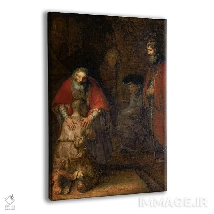 تابلو بازگشت پسر گمشده (حدود ۱۶۶۸–۶۹) اثر رمبرانت فان رَین (نقاش بزرگ هلندی) - نمای پرسپکتیو محصول