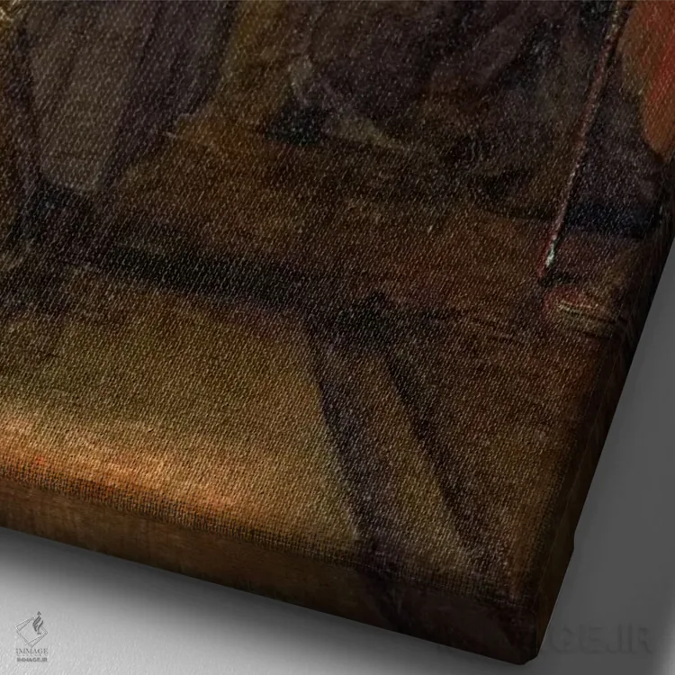 تابلو بازگشت پسر گمشده (حدود ۱۶۶۸–۶۹) اثر رمبرانت فان رَین (نقاش بزرگ هلندی) - نمای نزدیک بافت بوم