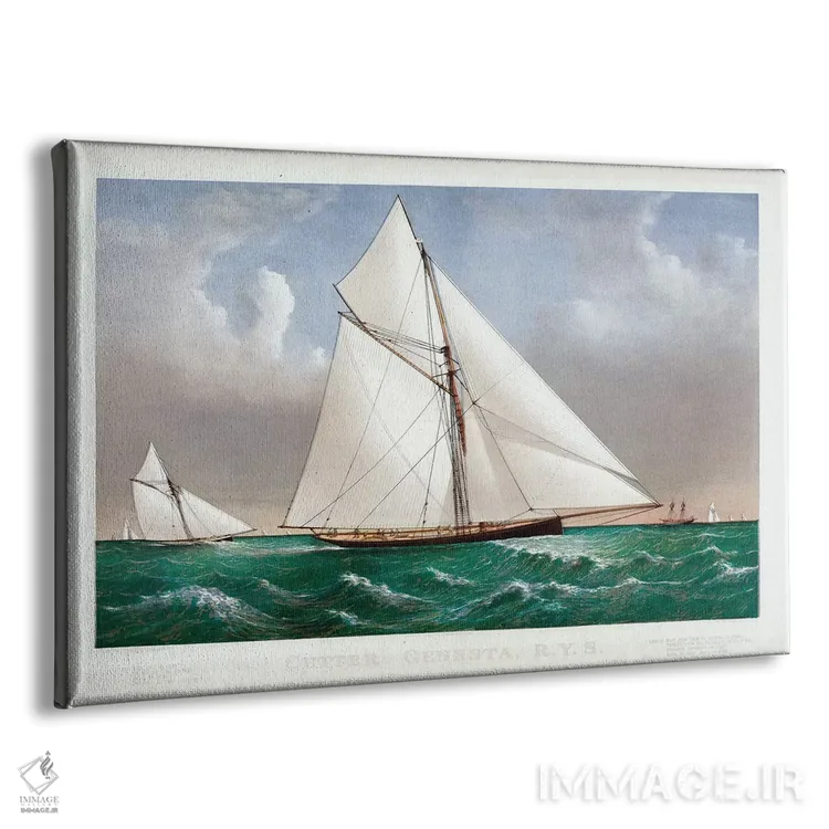 تابلو کشتی کاتر جنستا، ۱۸۸۵ اثر کاریه و آیووز (استودیو لیتوگرافی تاریخی آمریکا) - نمای پرسپکتیو محصول