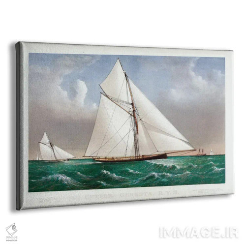 تابلو کشتی کاتر جنستا، ۱۸۸۵ اثر کاریه و آیووز (استودیو لیتوگرافی تاریخی آمریکا) - نمای پرسپکتیو محصول