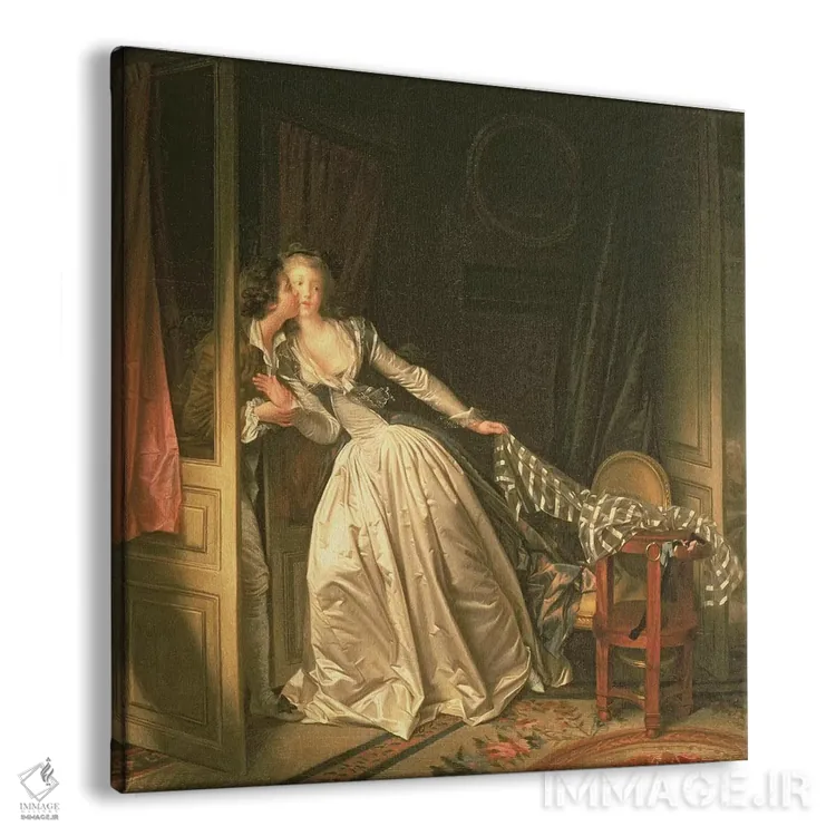 تابلو بوسه دزدیدهشده (حدود ۱۷۸۸) اثر ژان اُنورِه فراگونار - نمای پرسپکتیو محصول