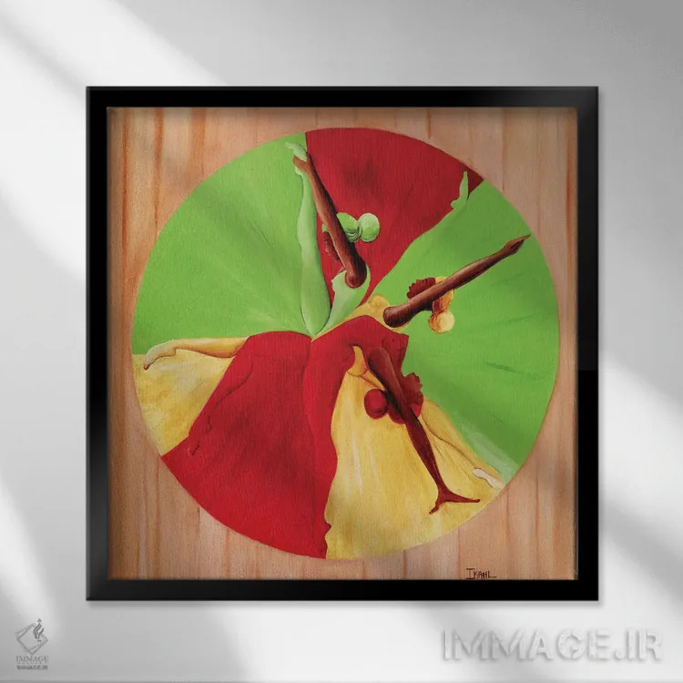 تابلو دایره رقص اثر آیکال بکفورد - نمای قابدار مشکی